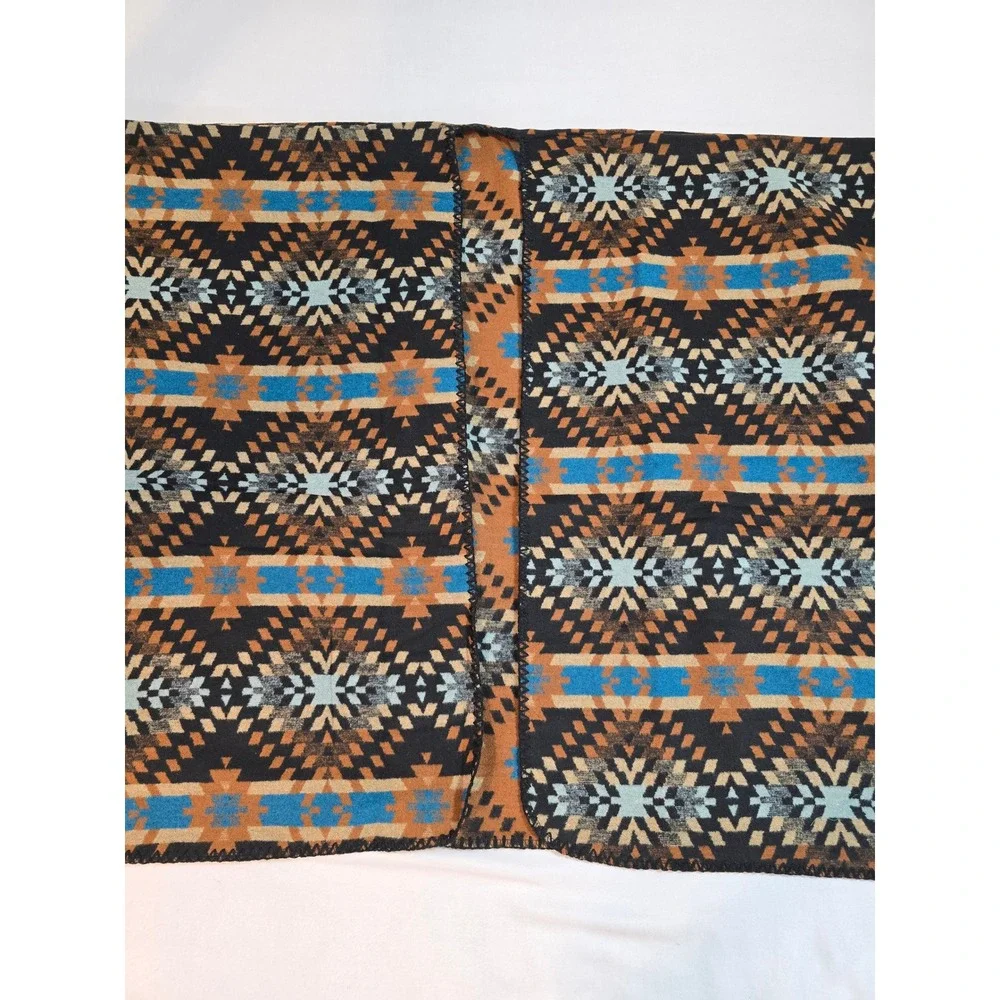 FADIVO NEW‎ YORK Southwest Print Open Front Poncho Shawl Wrap New